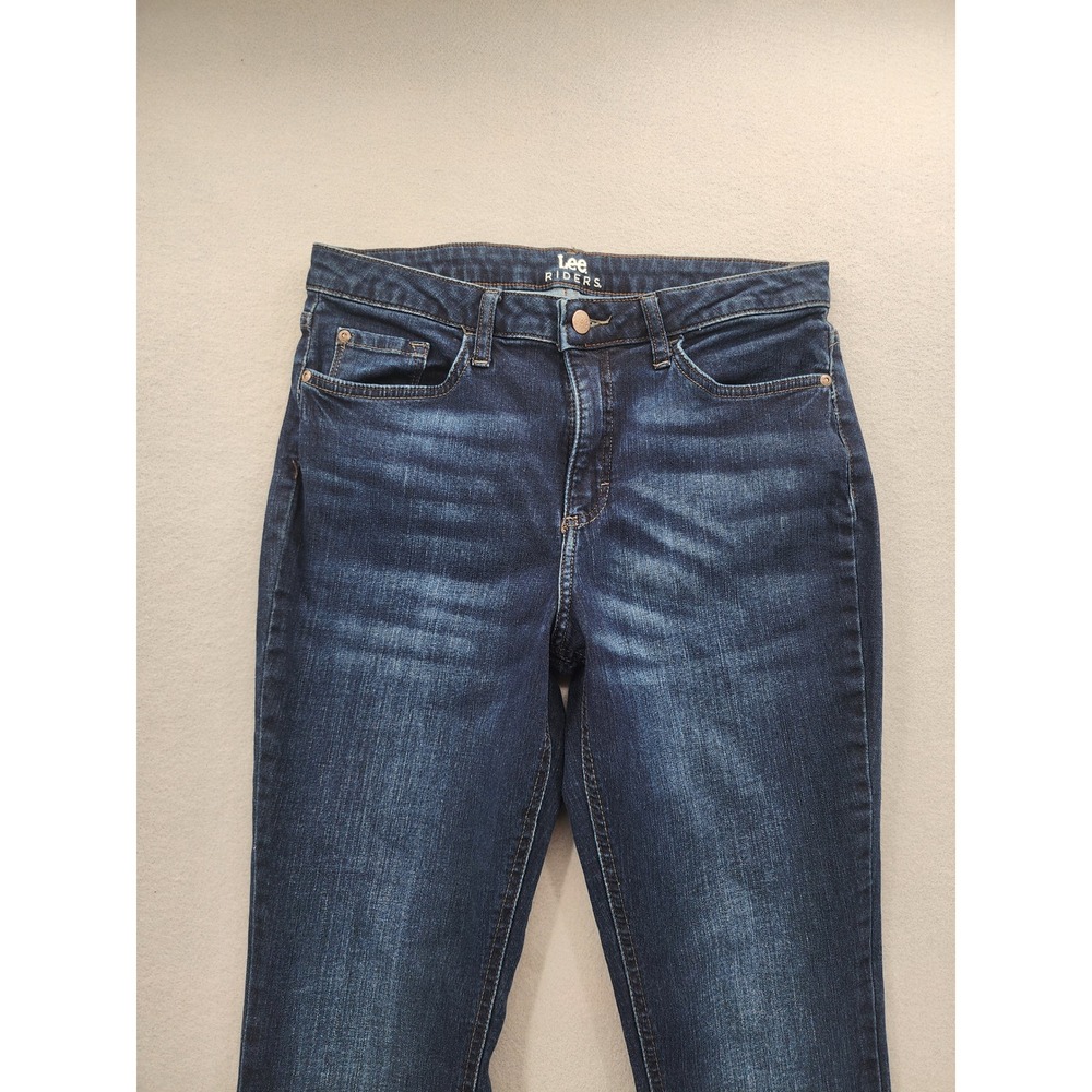 Lee Riders Womens Bootcut Jeans Dark Wash Indigo Stretch Denim Mid Rise Size 10 - Picture 3 of 12